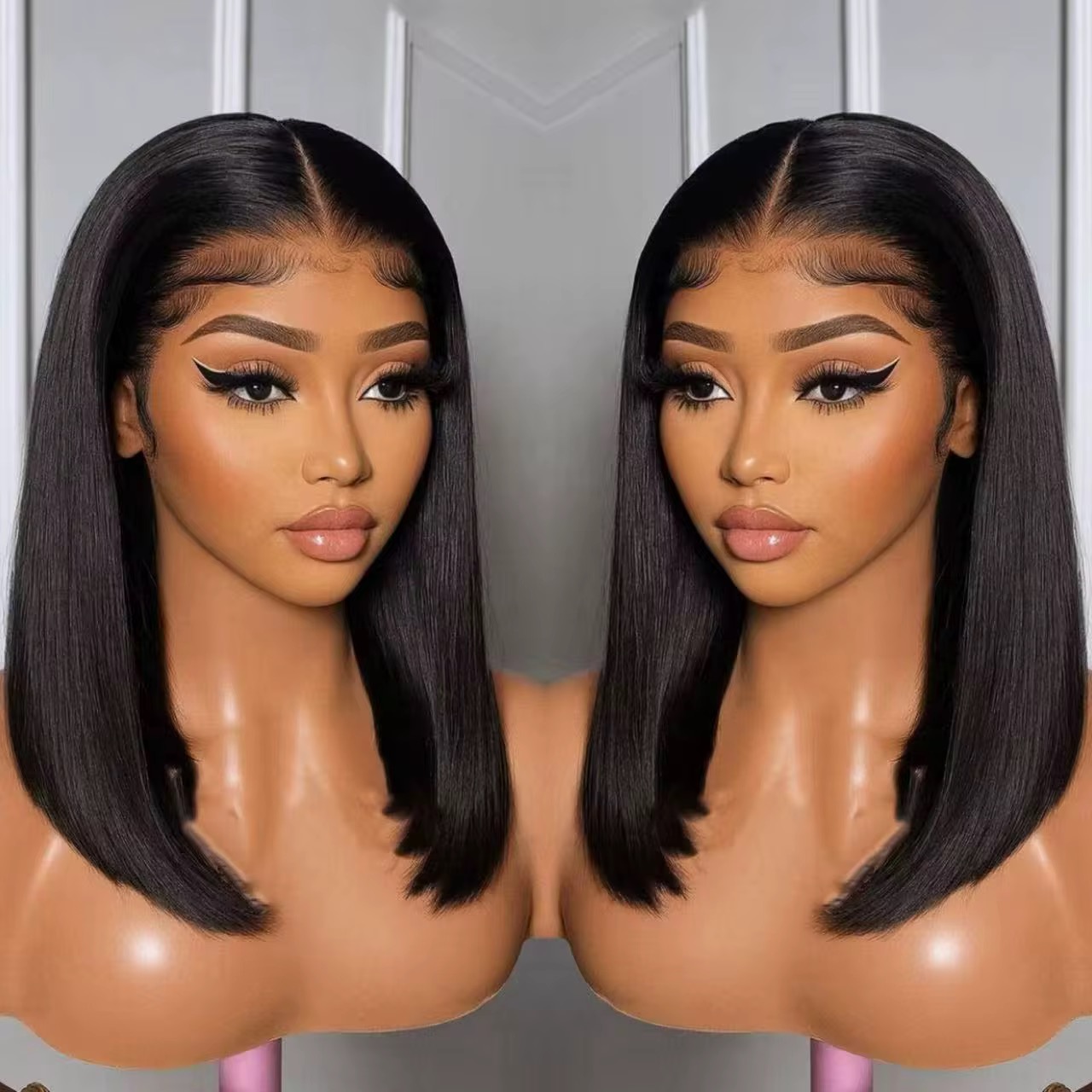 13AAA BOB Lace Front Wig Human Hair Straight 13x4 Lace Frontal Wigs bob Hair Lace Front Wig Single drawn