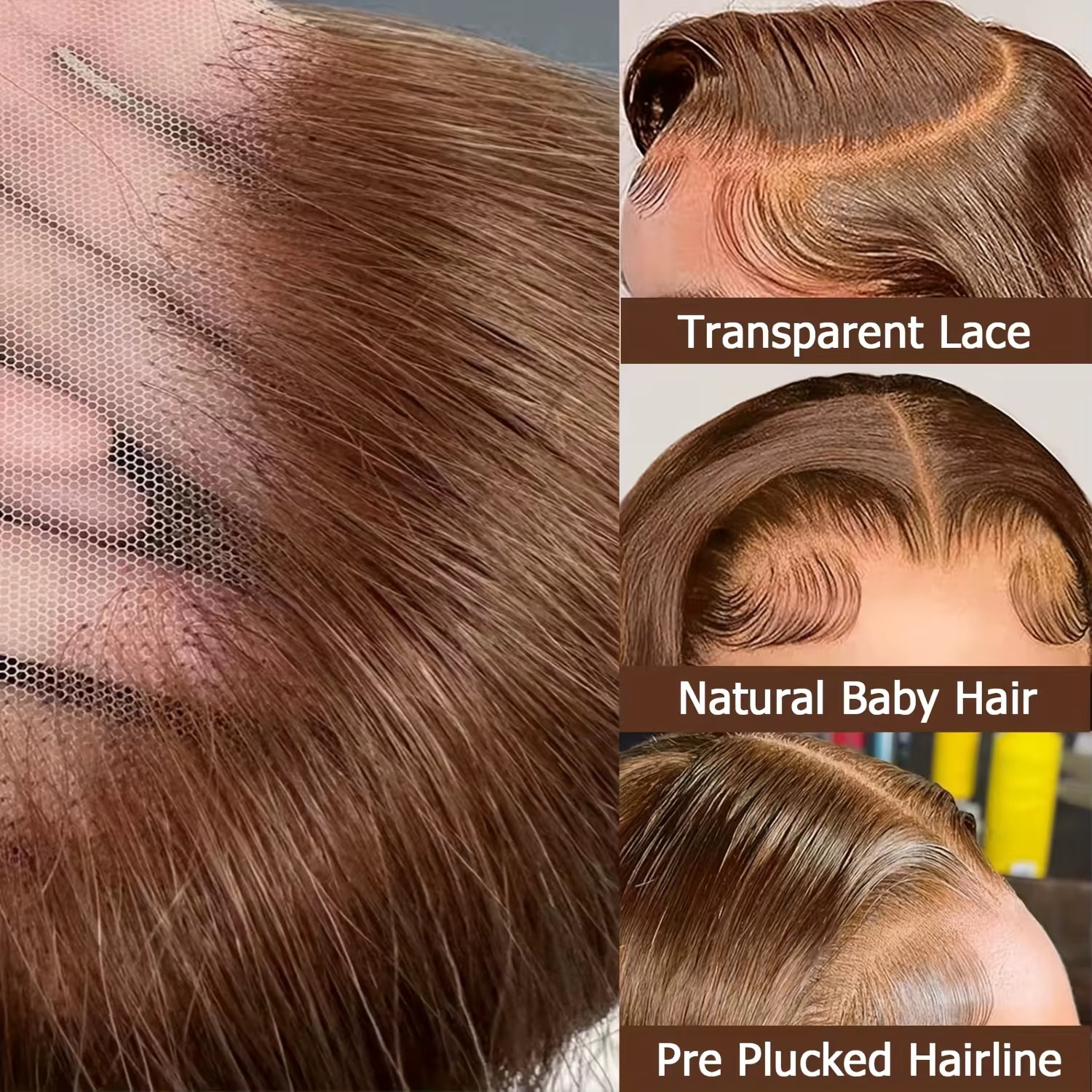 Wholesale 13AAA Chocolate Brown BOB Lace Front Wig Brazilian Hair Short Straight 13x4 Lace Front Color #4 Bob Wigs 
