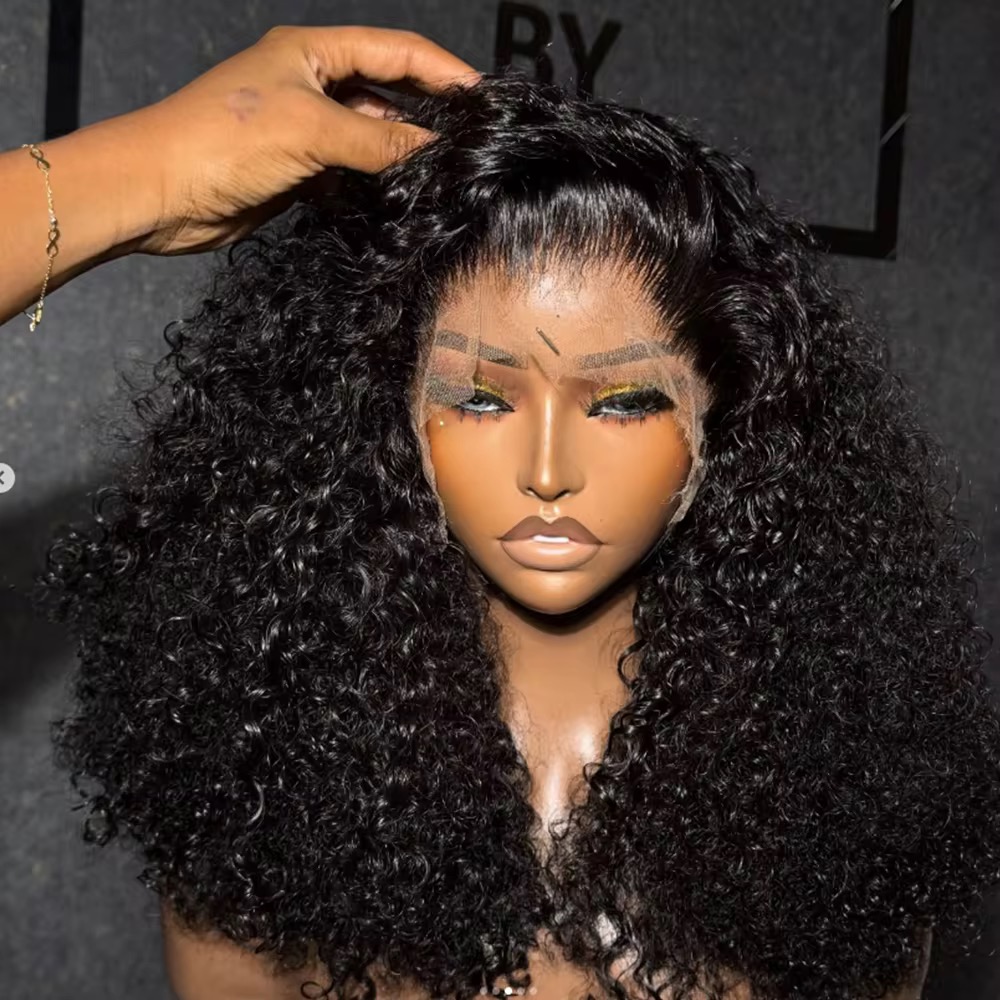 Wholesale Baby curly Curly Full Frontal Lace Wigs 13x4 Lace Full Frontal super double drawn Wigs