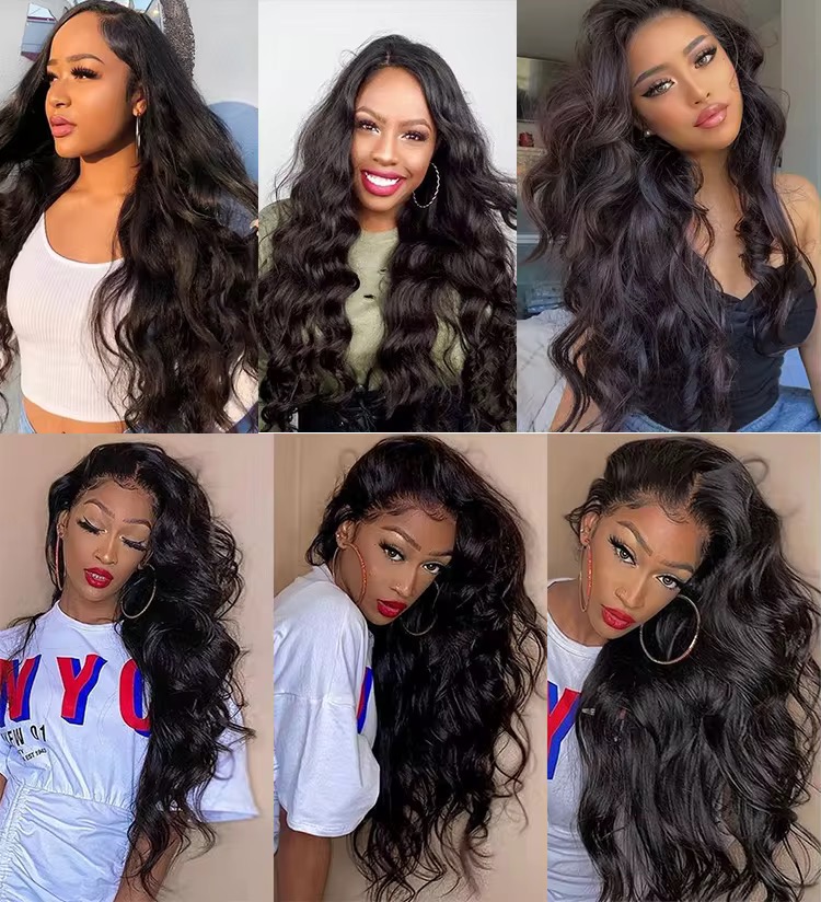 Wholesale 13AAA Body Wave Full Frontal Lace Wigs Human Hair 13x4 Lace Frontal Wig Body Wave Natural Wig