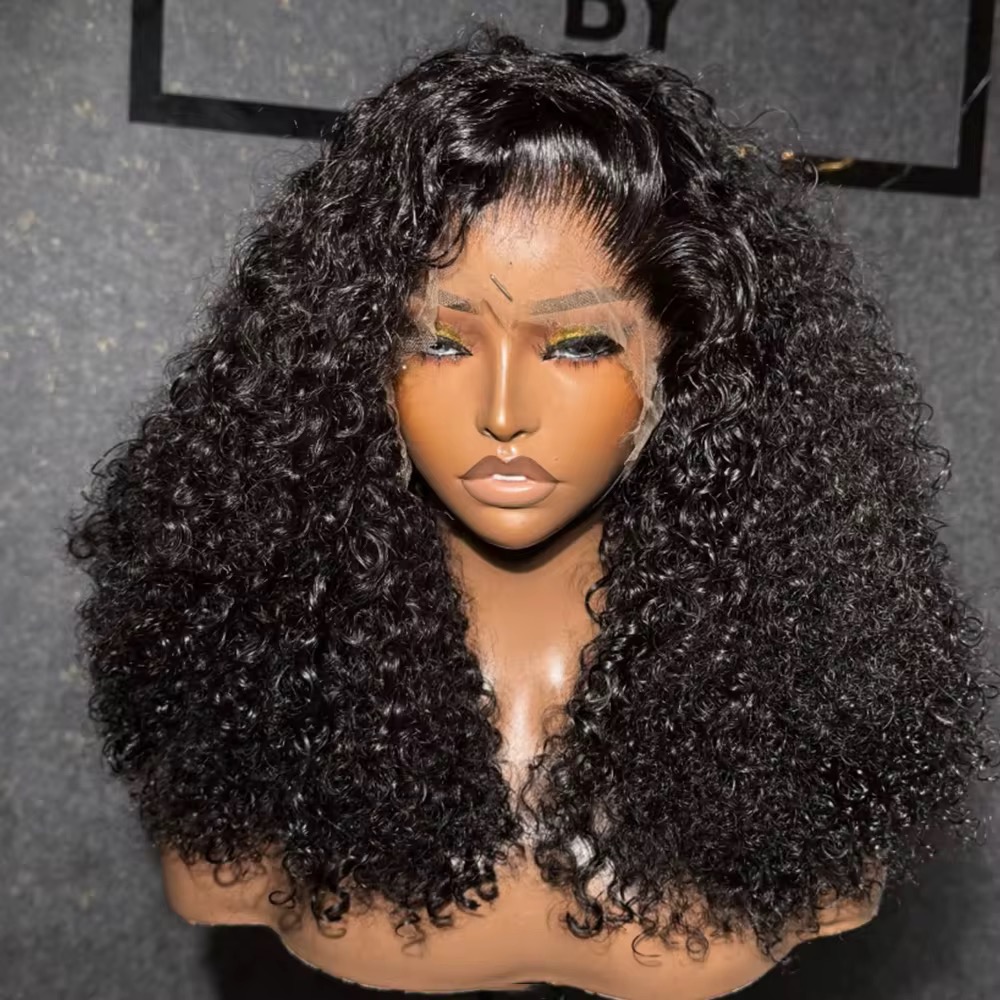 Wholesale Baby curly Curly Full Frontal Lace Wigs 13x4 Lace Full Frontal super double drawn Wigs