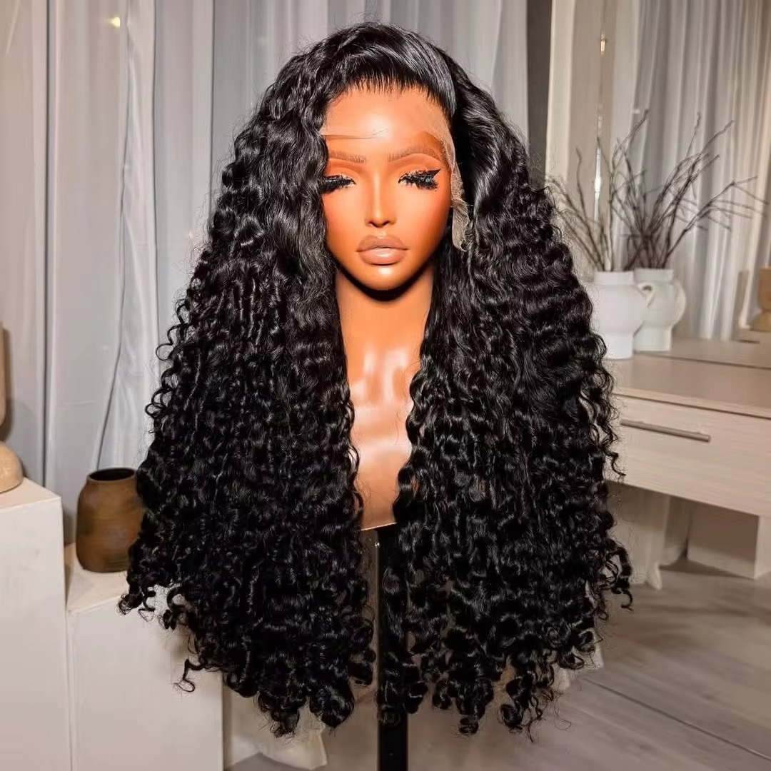 Wholesale 16A Burmese Curly Hair Wig Raw Curly Hair Wig Vendors Glueless Full Lace Frontal Wigs Raw Virgin Hair