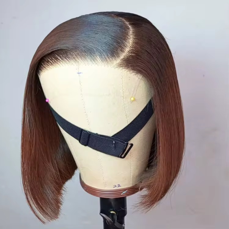 Wholesale Vietnamese Human Hair Wigs Raw Hair Glueless 4x4 & 5x5 Bob Wigs Bone Straight Ombre two tone color