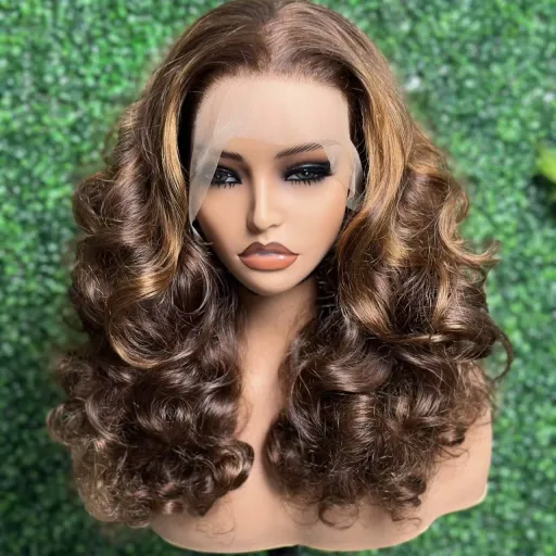 14A super double-drawn Bouncy Curly 20-inch wig