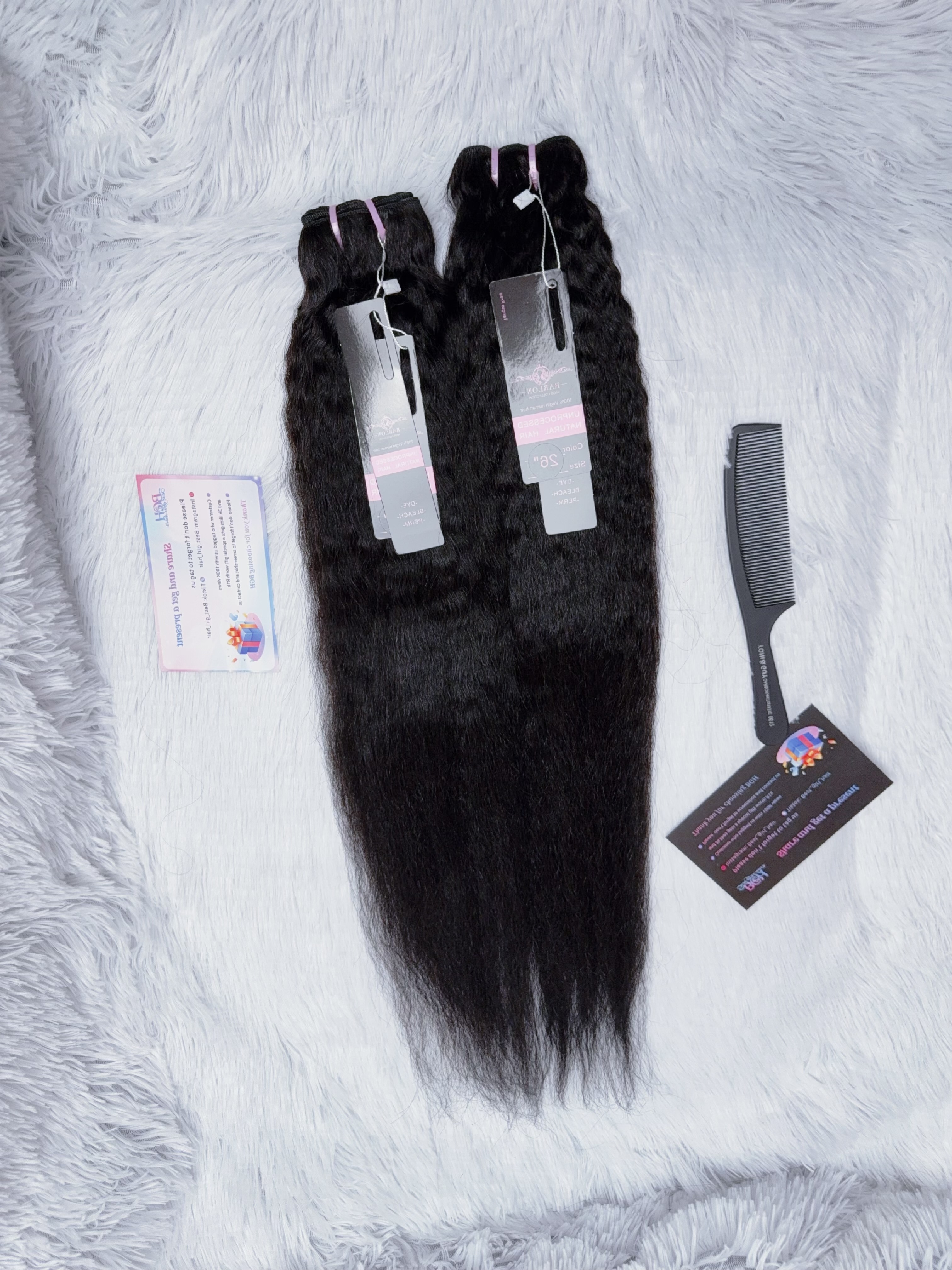 Wholesale Rarlon Hair 13AA Kinky straight Human Hair Bundles 