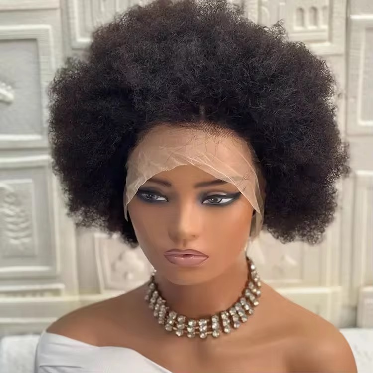 Wholesale Afro Full Frontal Short Pixie Cut 13x4 pixie Wigs 