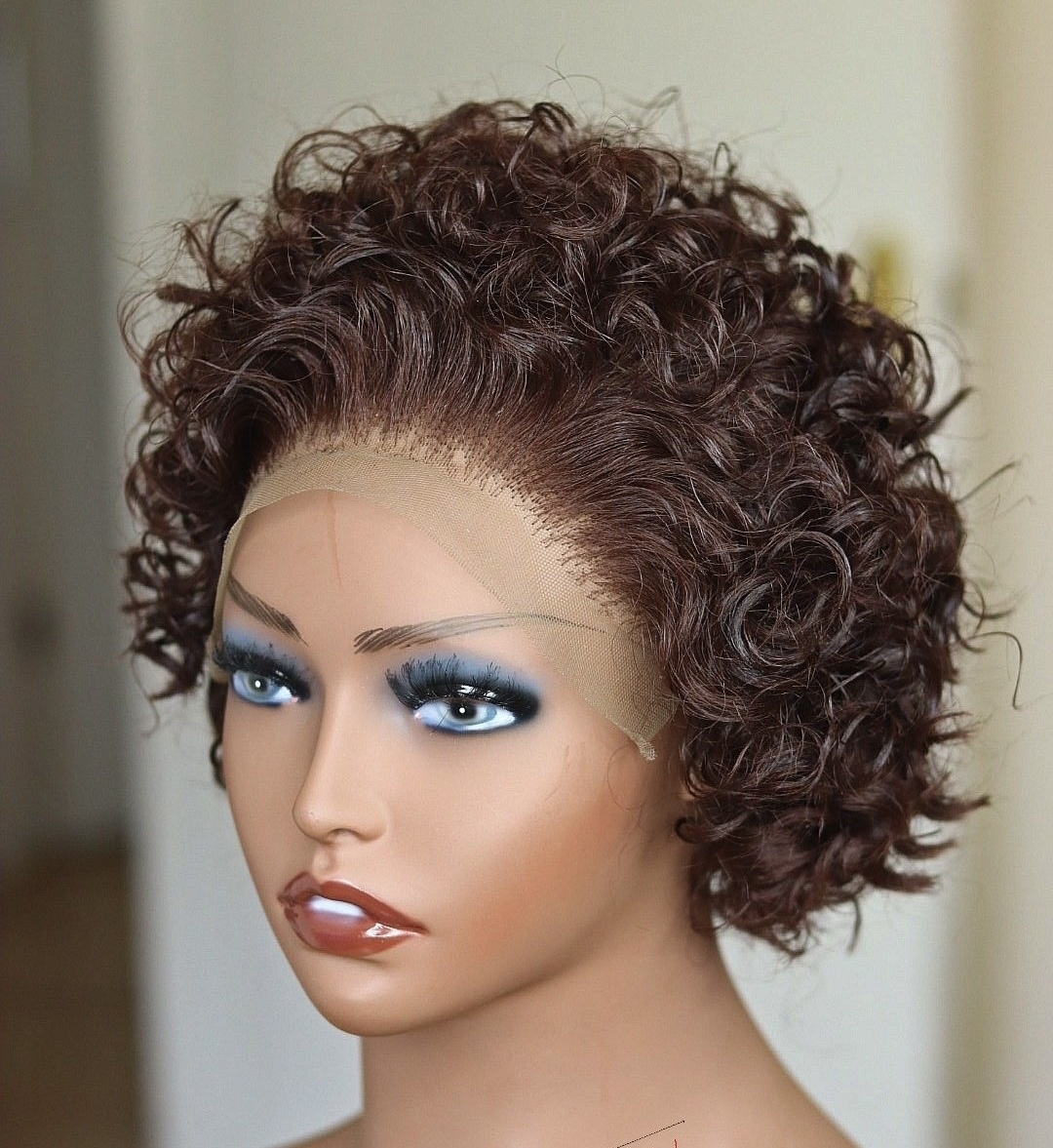 Wholesale Short Curly Pixie Cut Wigs  13x1 Lace Wig 