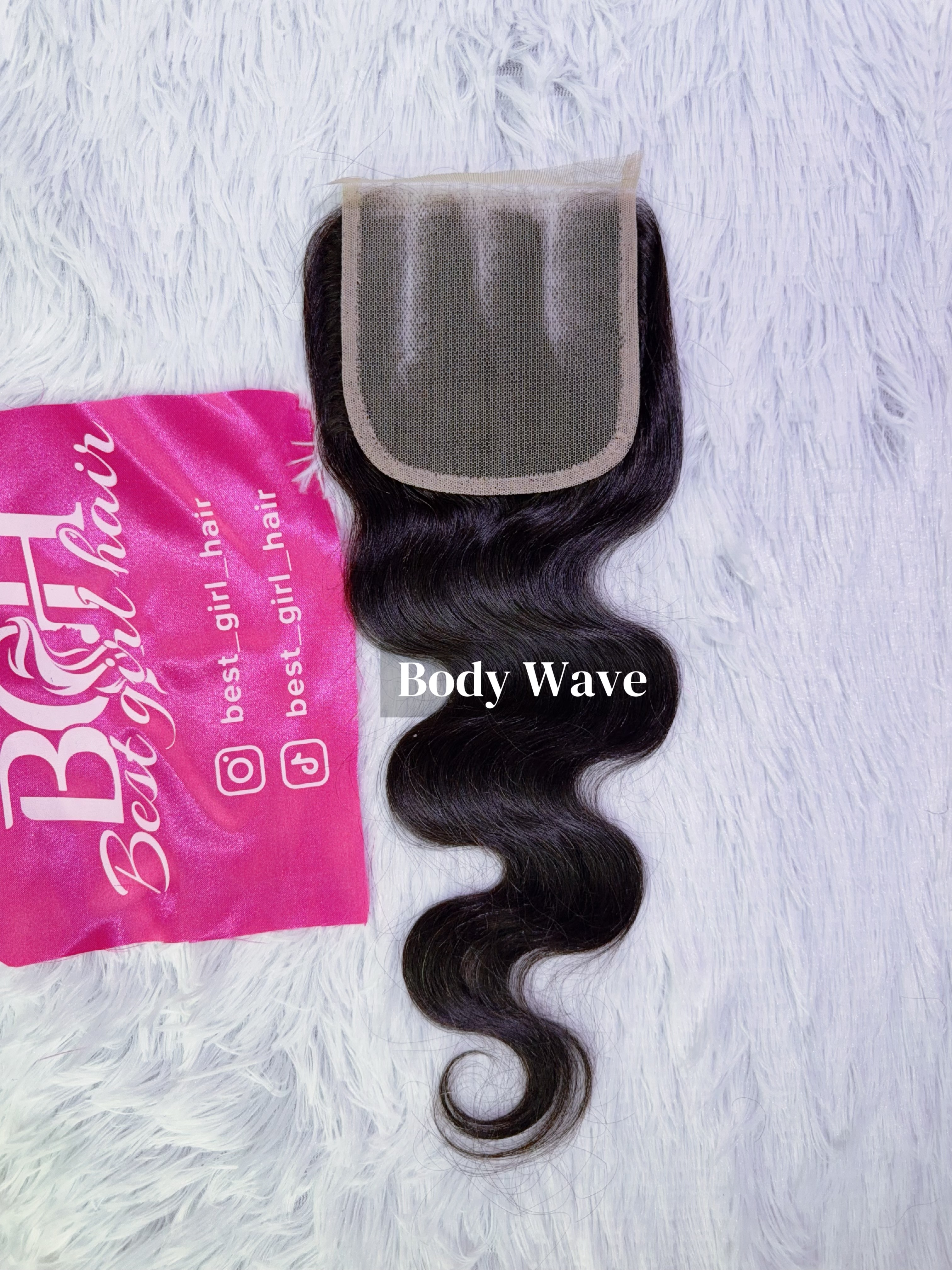 13A 4x4 three-part transparent lace closure