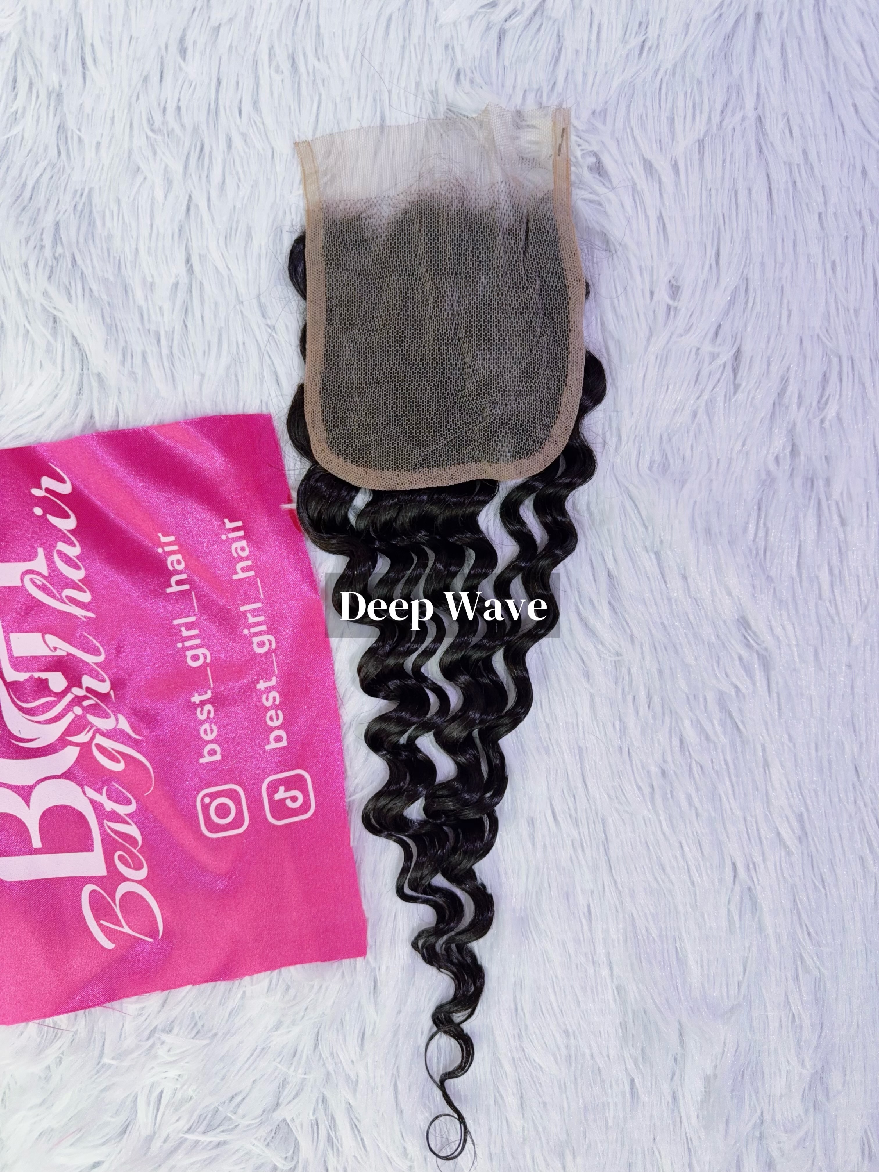 13A 4x4 three-part transparent lace closure