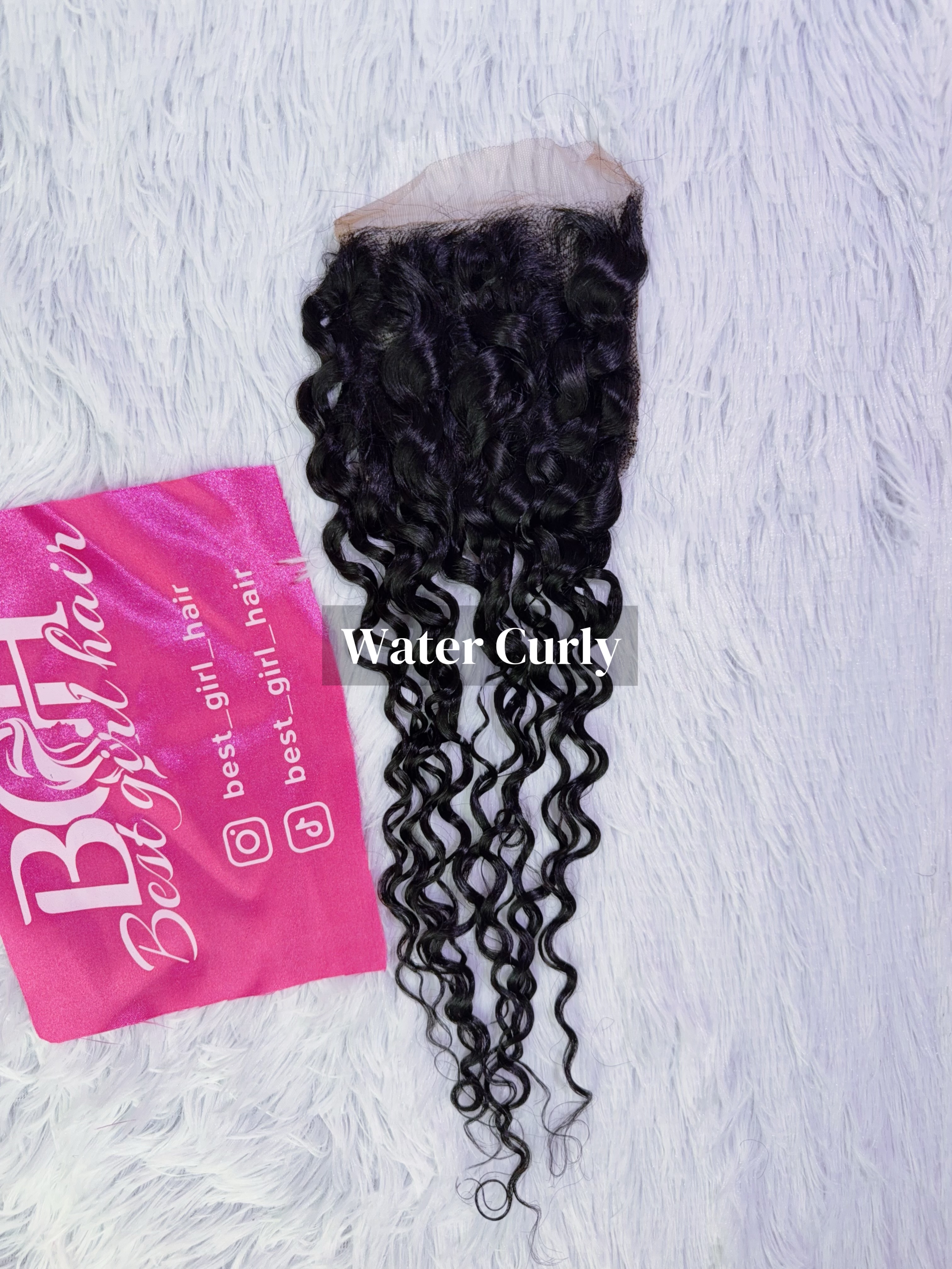 13A 4x4 three-part transparent lace closure