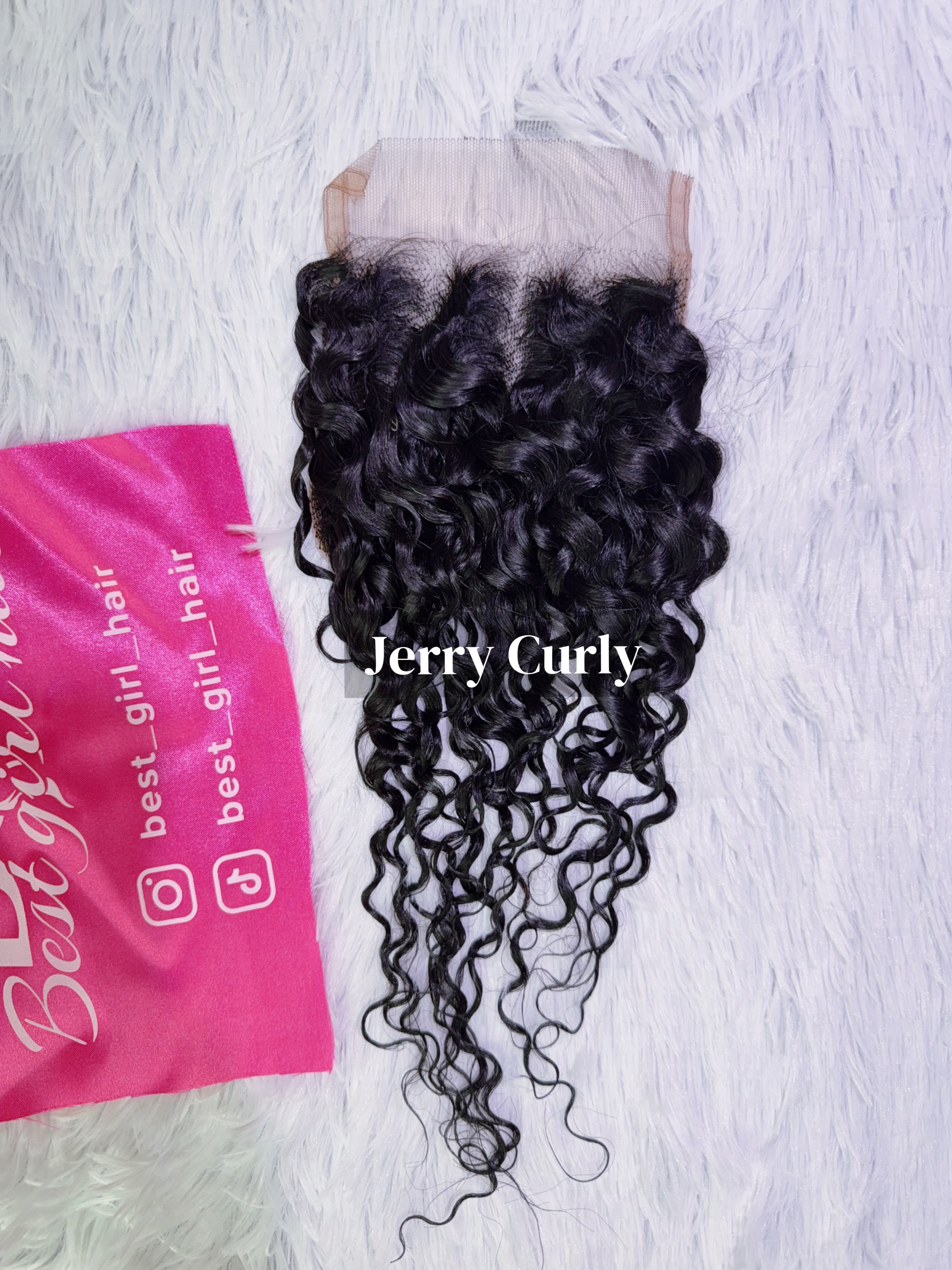 13A 4x4 three-part transparent lace closure