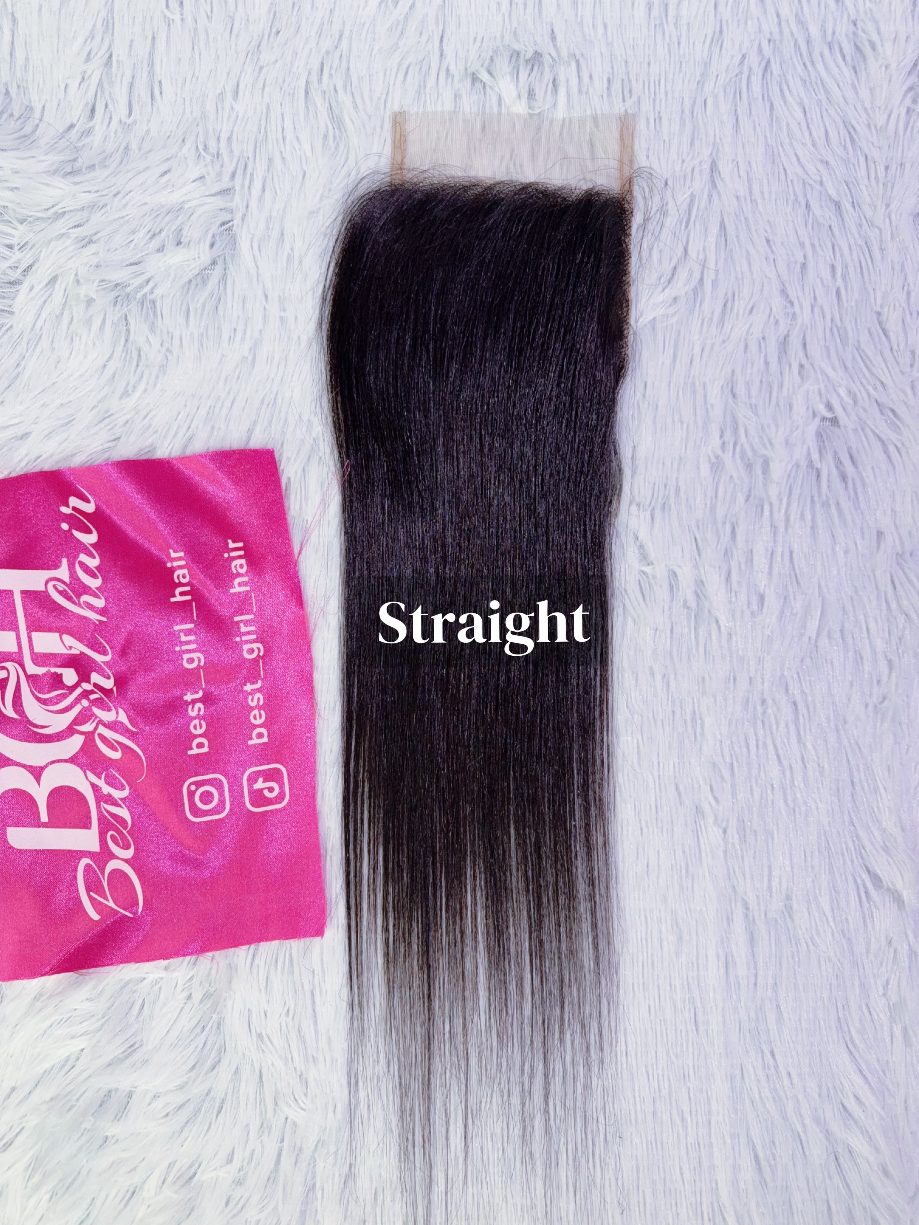 13A 4x4 three-part transparent lace closure