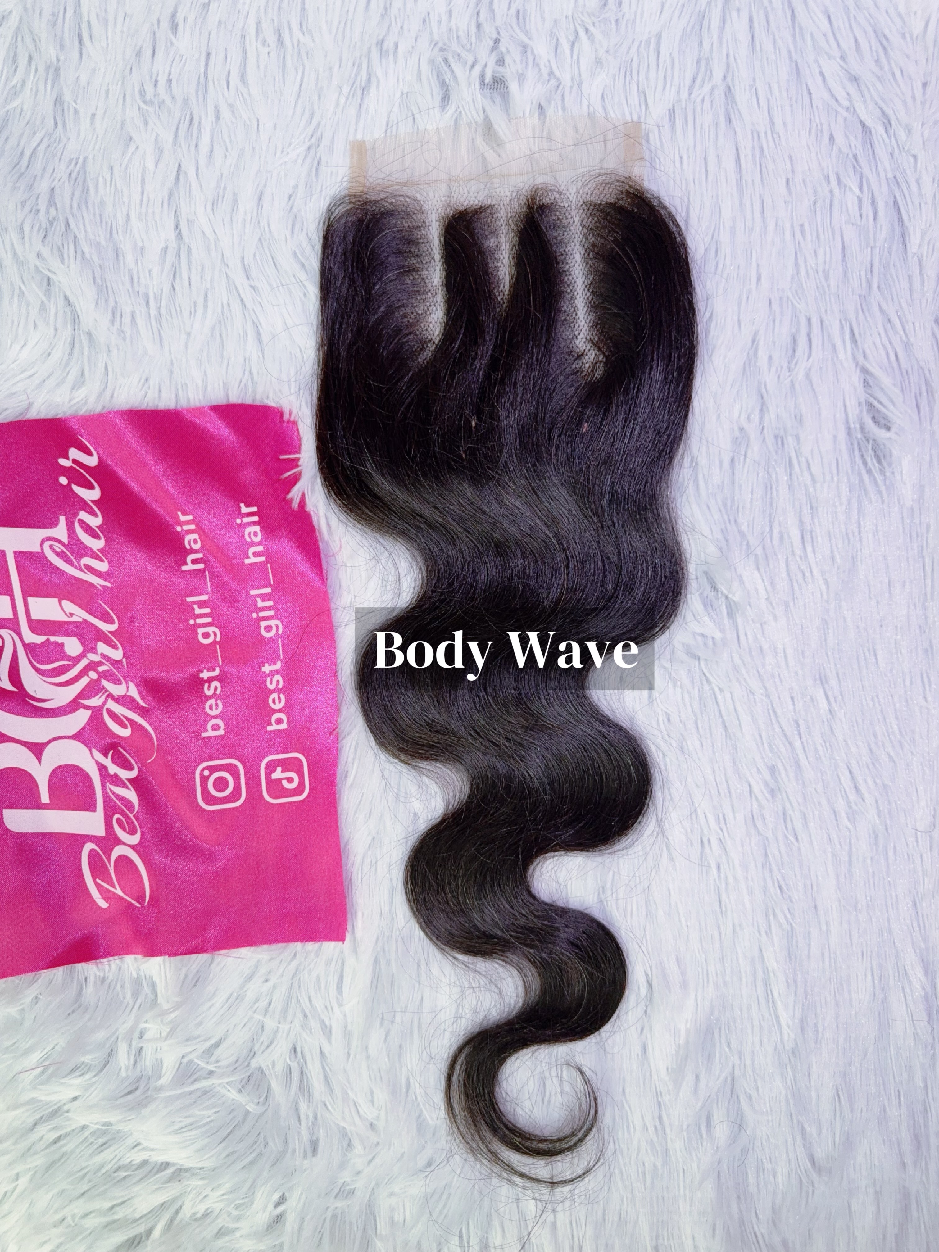 13A 4x4 three-part transparent lace closure