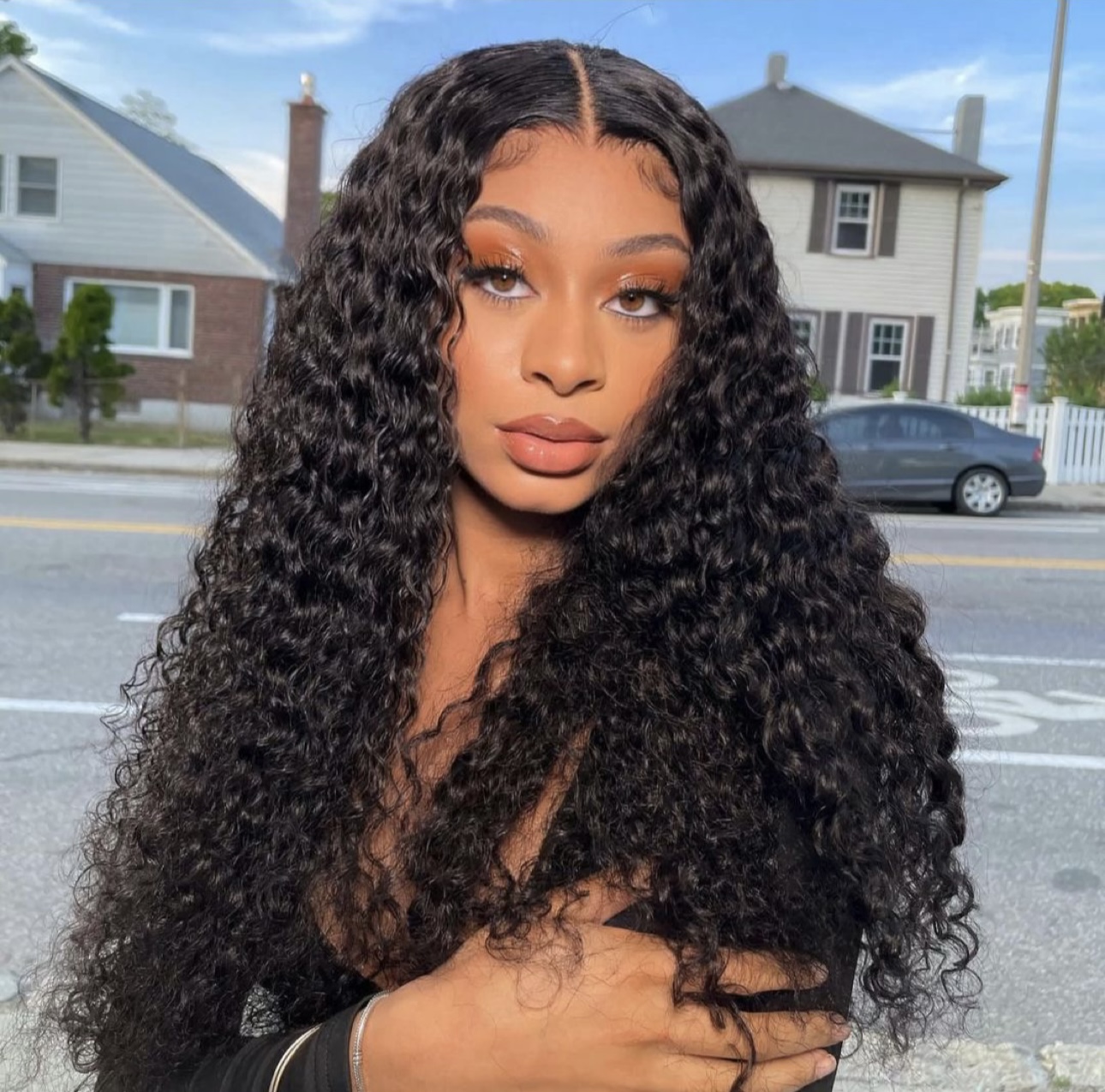 Wholesale 13AAA Long 4x4 Glueless Curly Wig Human Hair 4x4 Water Curly Wigs Single drawn