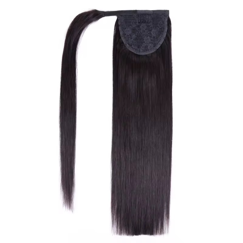Wholesale Rarlon Hair Ponytail Straight Human Hair With Clip 