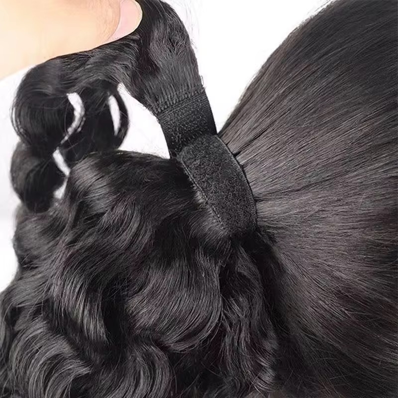 Wholesale Rarlon Hair Ponytail Straight Human Hair With Clip 