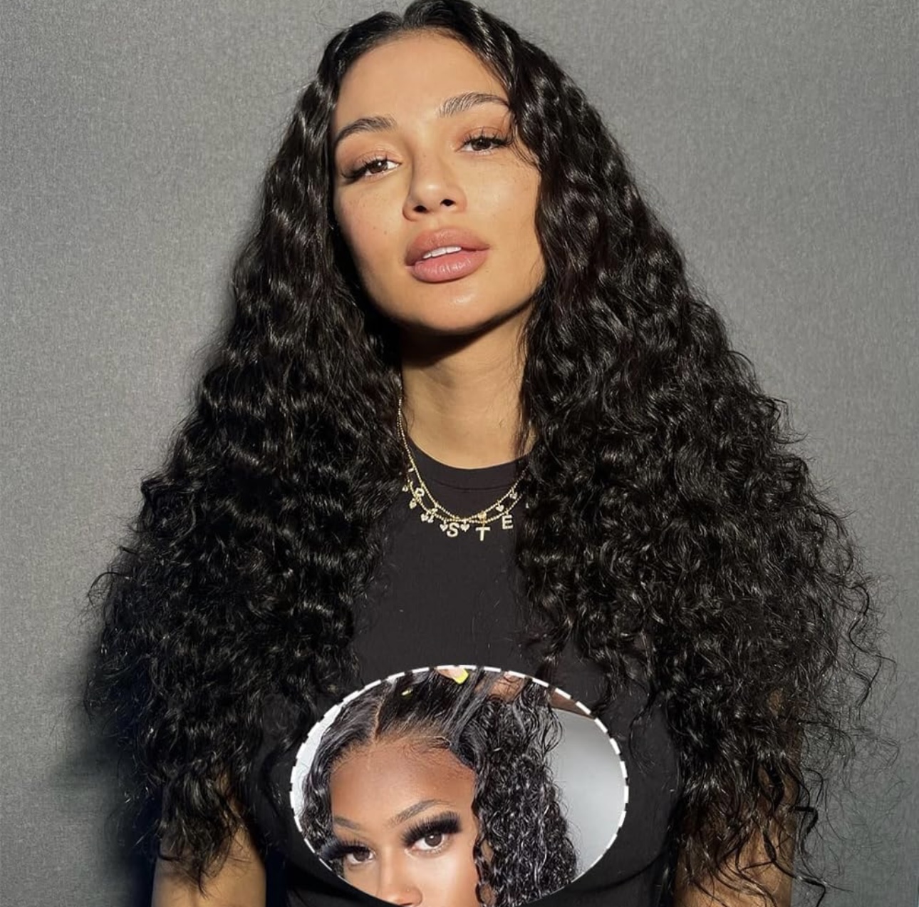Wholesale 13AAA Long 4x4 Glueless Curly Wig Human Hair 4x4 Water Curly Wigs Single drawn