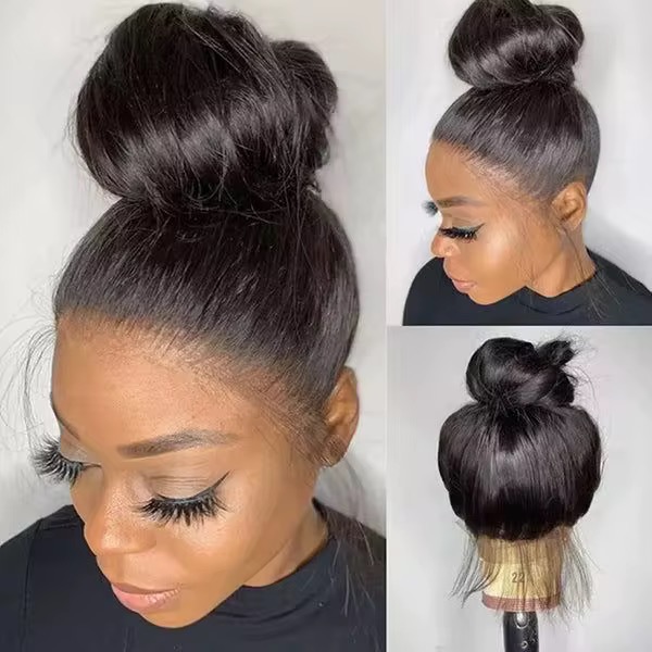 Wholesale 360&deg; Full Frontal Human Hair Full Frontal Lace Wigs 360 Lace Front Natural Color Wigs