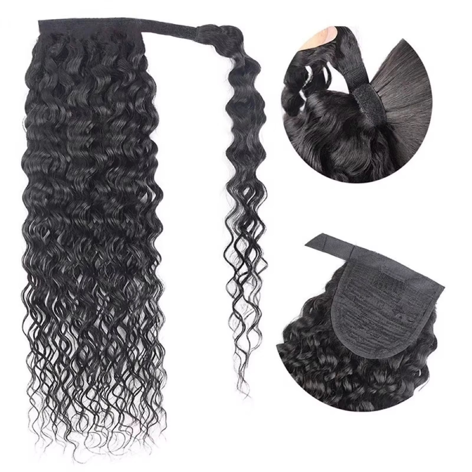 Wholesale Rarlon Hair Ponytail Straight Human Hair With Clip 