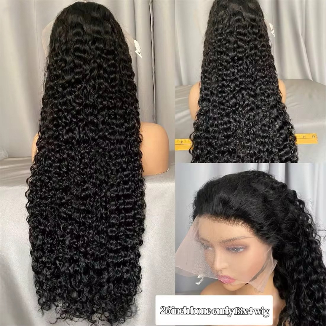 14A double-drawn 13x4 full-frontal lace wig