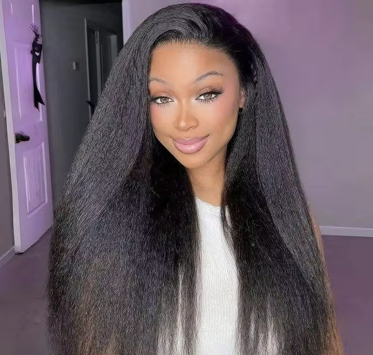 Wholesale 13AA Full frontal 13x4 Kinky Straight Lace Wig lace Front Human Hair Yaki Wig