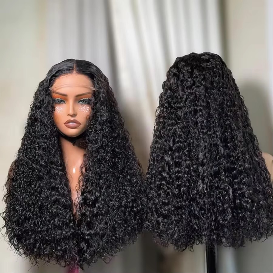 Wholesale 14A Double Drawn 5X5 Glueless Curly Wig Human Hair Gluless 5x5 Natural Color & Color Brown SDD Wig