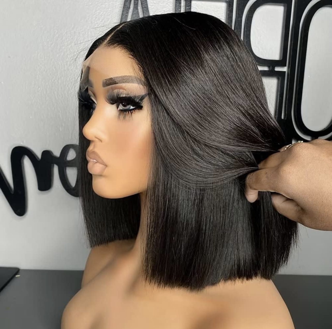 Wholesale 14AA BOB 5x5 SDD Glueless Bob Wig Human Hair 5x5 Bob Wigs Hair Doube Drawn Wigs