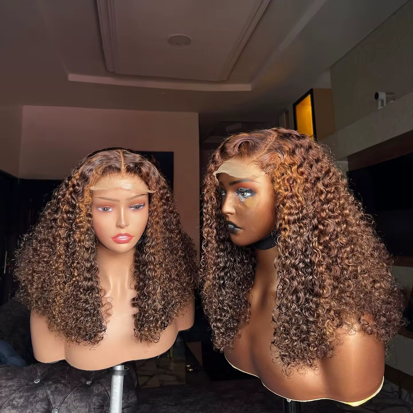 Wholesale 14A Super Double Drawn Curly 5X5 Glueless Pisssy Curly Wigs 5x5 Super Double Drawn Curly Wigs 200%
