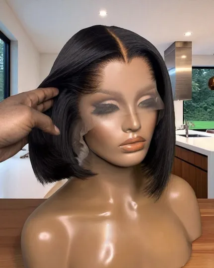 Wholesale 15A Vietnamese M Lagos Hairline13x4 frontal Bob Wig Full Frontal 13x4 Virgin Hair Bob Wigs Color 1B & #4 &1B/33