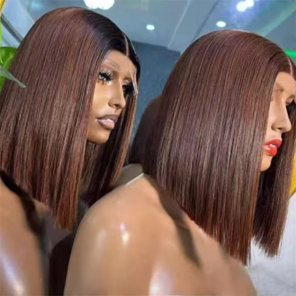 Wholesale Glueless Colors Bob Wigs 2x6 Lace Closure Wigs Human Hair Vietnamese Colors Bob Hair Silky Straight Human Hair Bob Wig