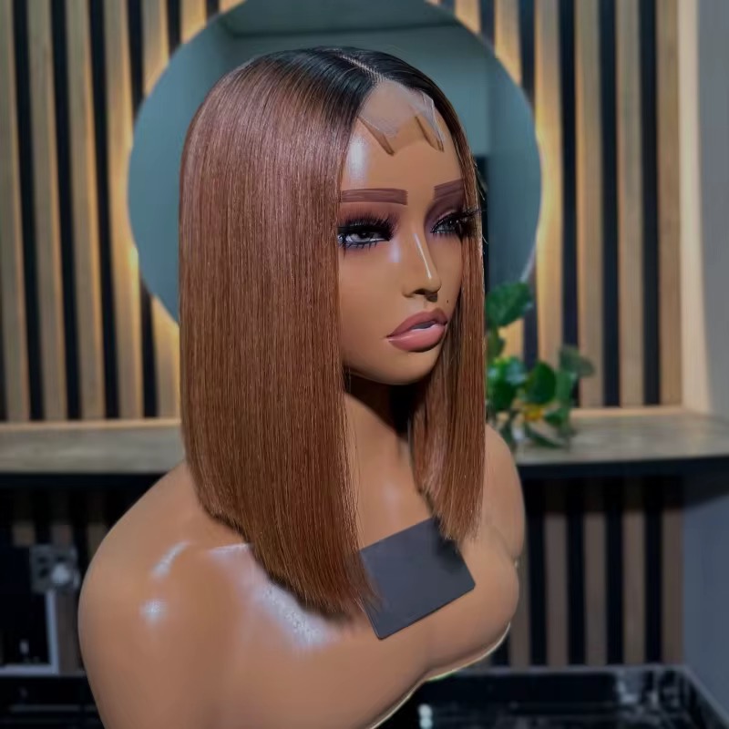 Wholesale Glueless Colors Bob Wigs 2x6 Lace Closure Wigs Human Hair Vietnamese Colors Bob Hair Silky Straight Human Hair Bob Wig