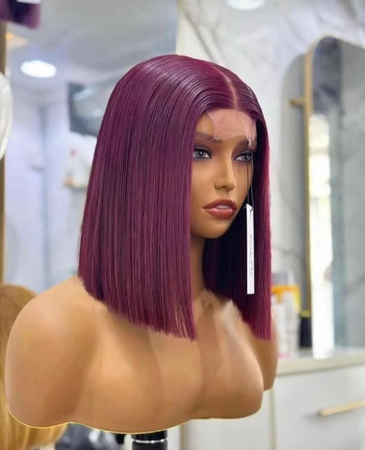 Wholesale Glueless Colors Bob Wigs 2x6 Lace Closure Wigs Human Hair Vietnamese Colors Bob Hair Silky Straight Human Hair Bob Wig