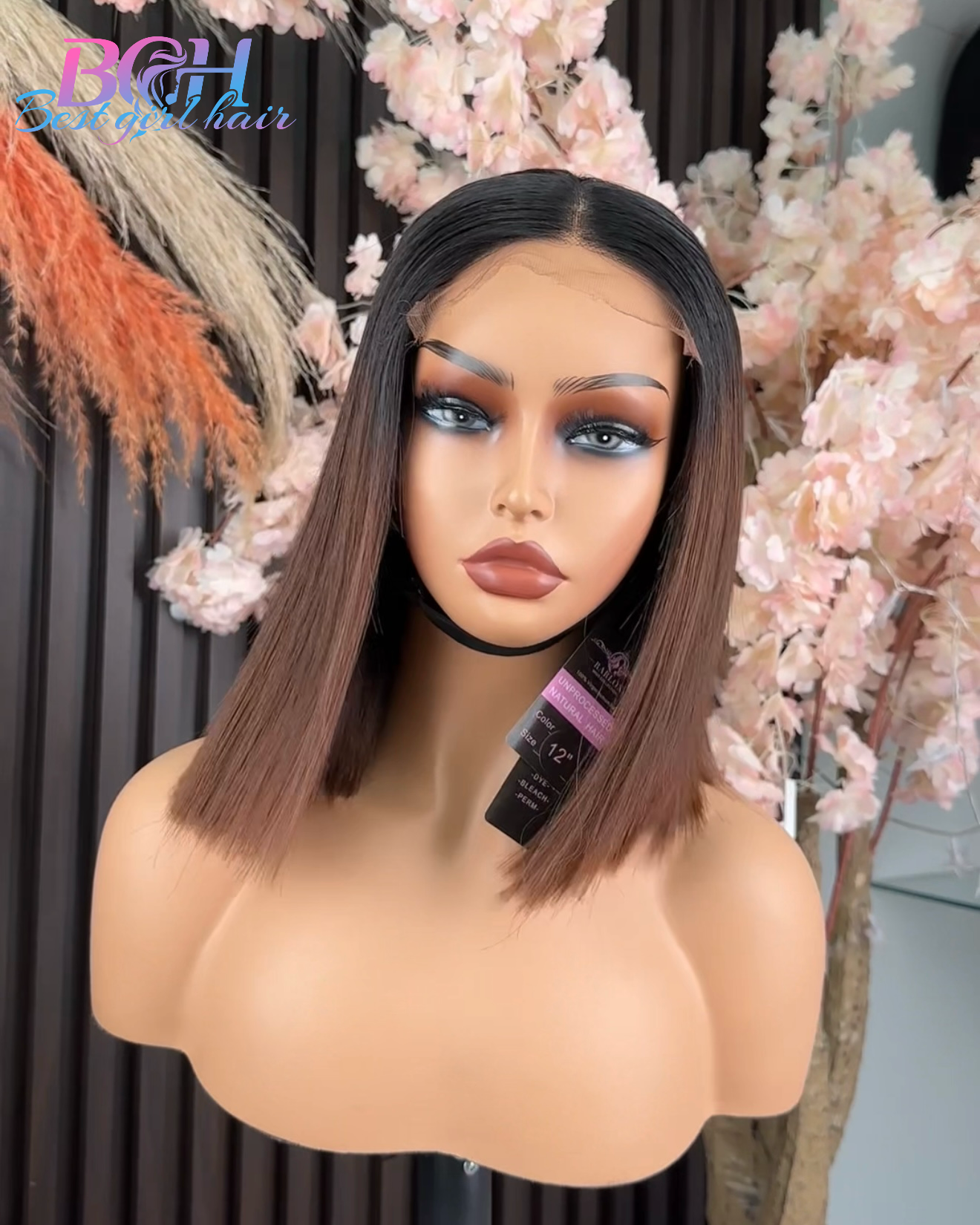 Wholesale Glueless Bob Wigs 5x5 HD Bob Wigs Vietnamese Bob Hair Silky Straight Human Hair Color 4 & 1b/4 Bob Wig