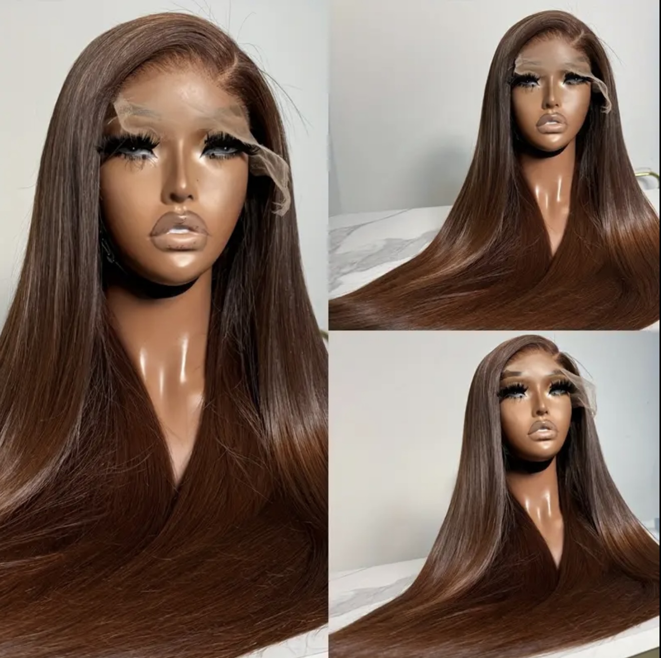 Wholesale 14A HD #4 13x4 Glueless Wigs super double drawn #4 13x4 HD Full Frontal Lace Wigs