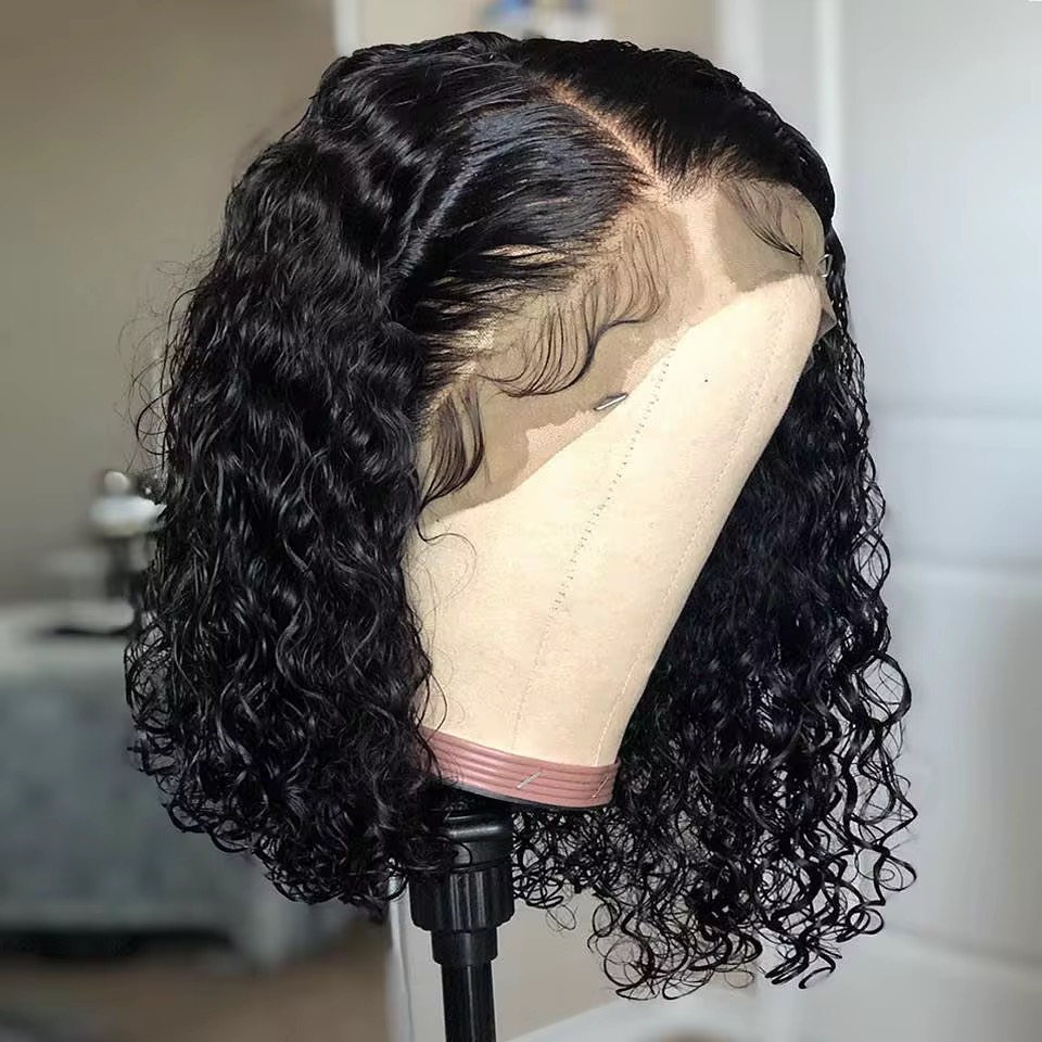 Sale Section- Wholesale Special Wig 13A Water Curly Full Frontal 13X4 Bob Lace Wig 