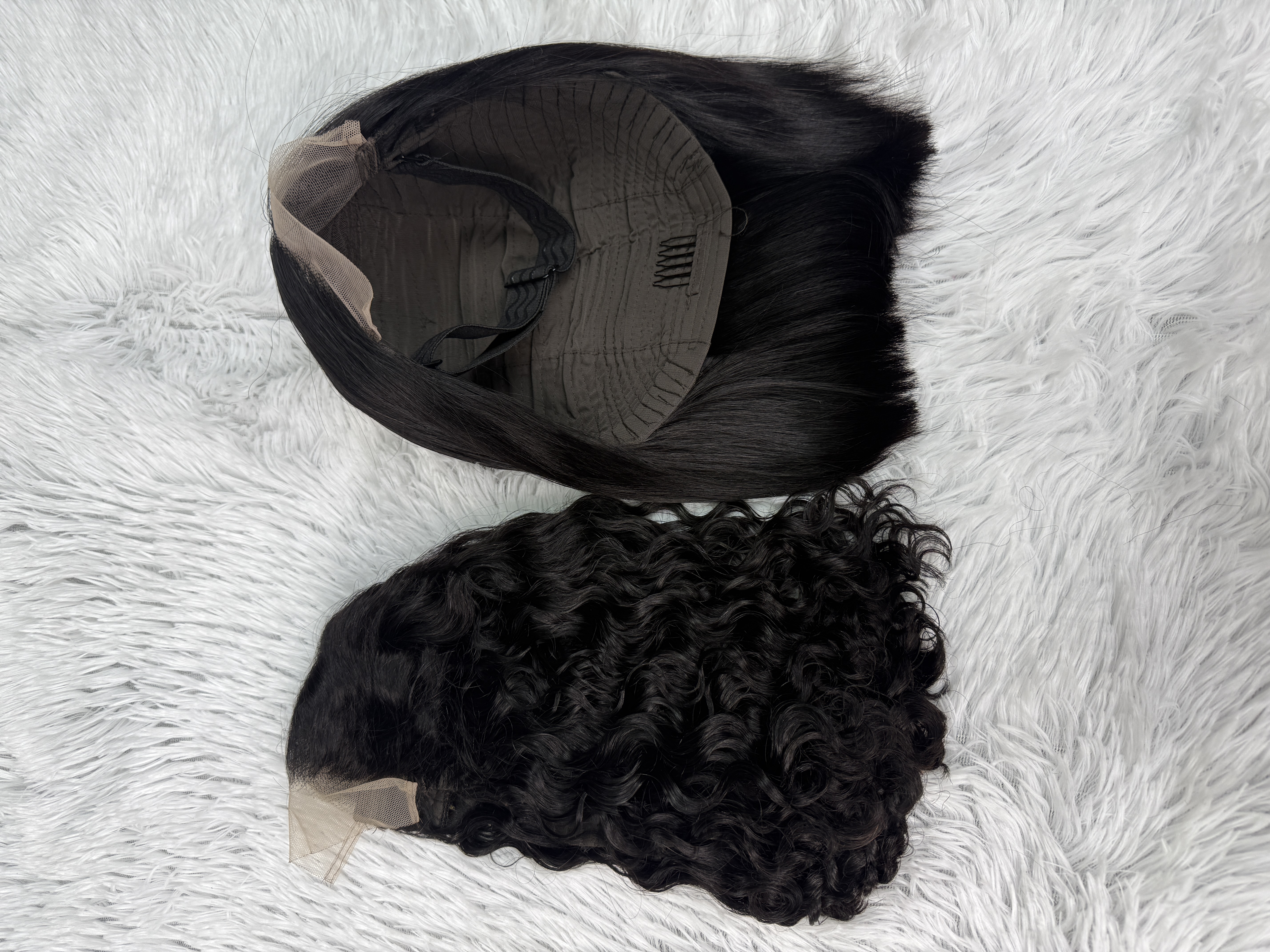 Combo Sale- Wholesale 13AA 10 Inch Water Curly 4x4 Glueless Wig +13AA 10 Inch Straight 4x4 Glueless Wig
