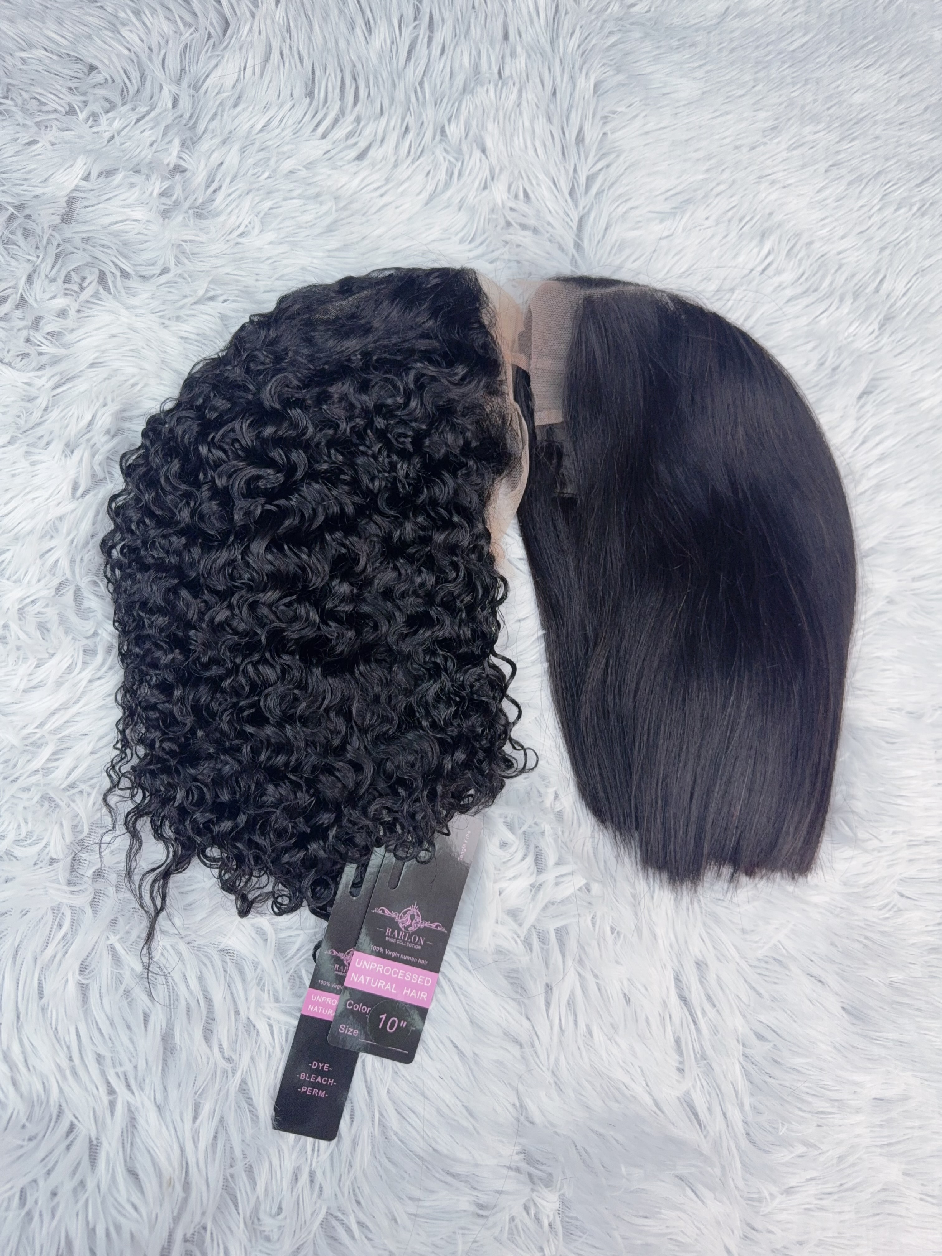 Combo Sale- Wholesale (s)Vietnamese 10 Inch 5x5 Glueless Wig +13AA 10 Inch Curly 13x4 Wig