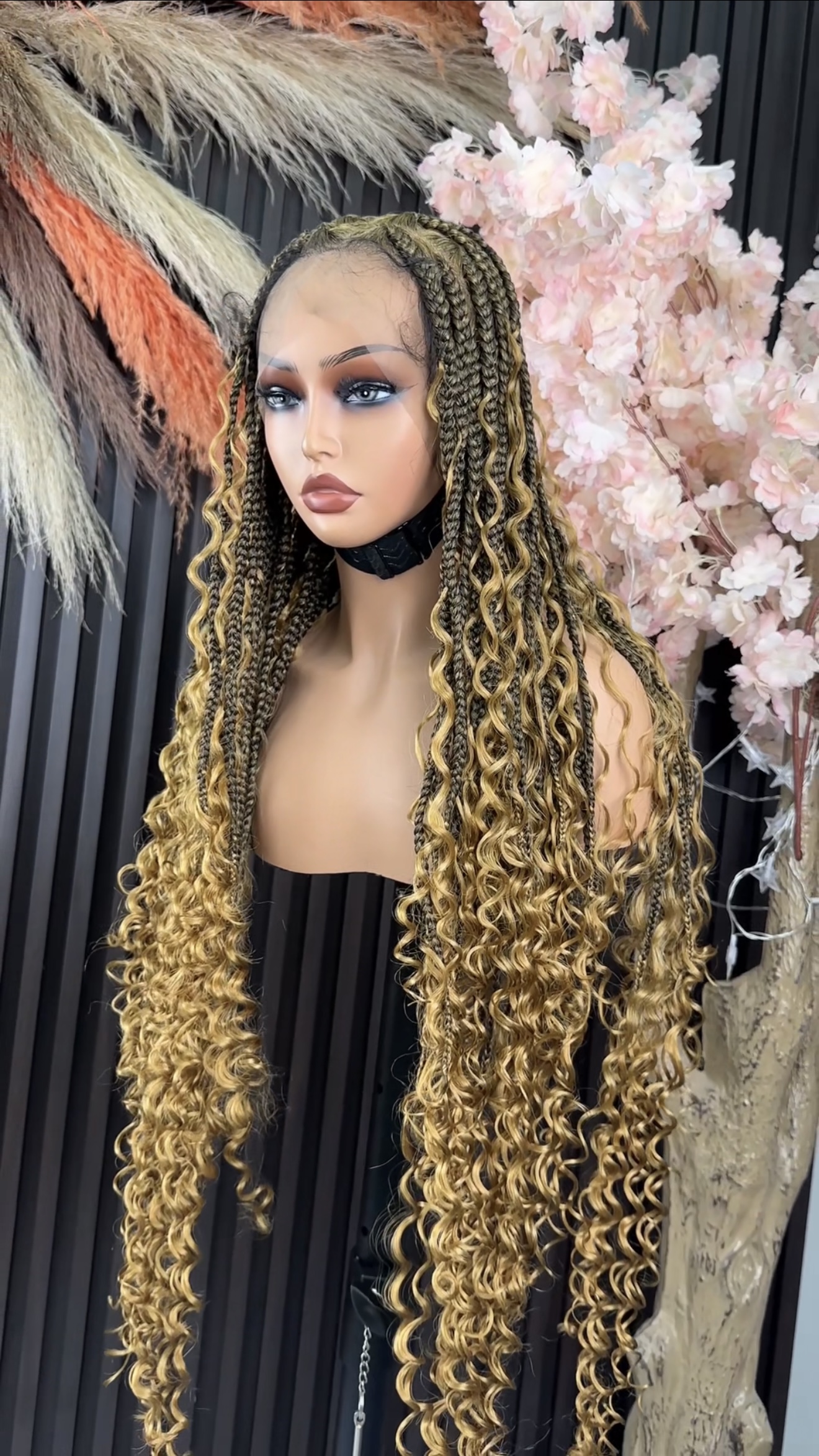 Wholesale Braid Lace 360 Full Frontal Wigs 36 INCH Color 1B & 1B/27 & 99J & #30 Synthetic