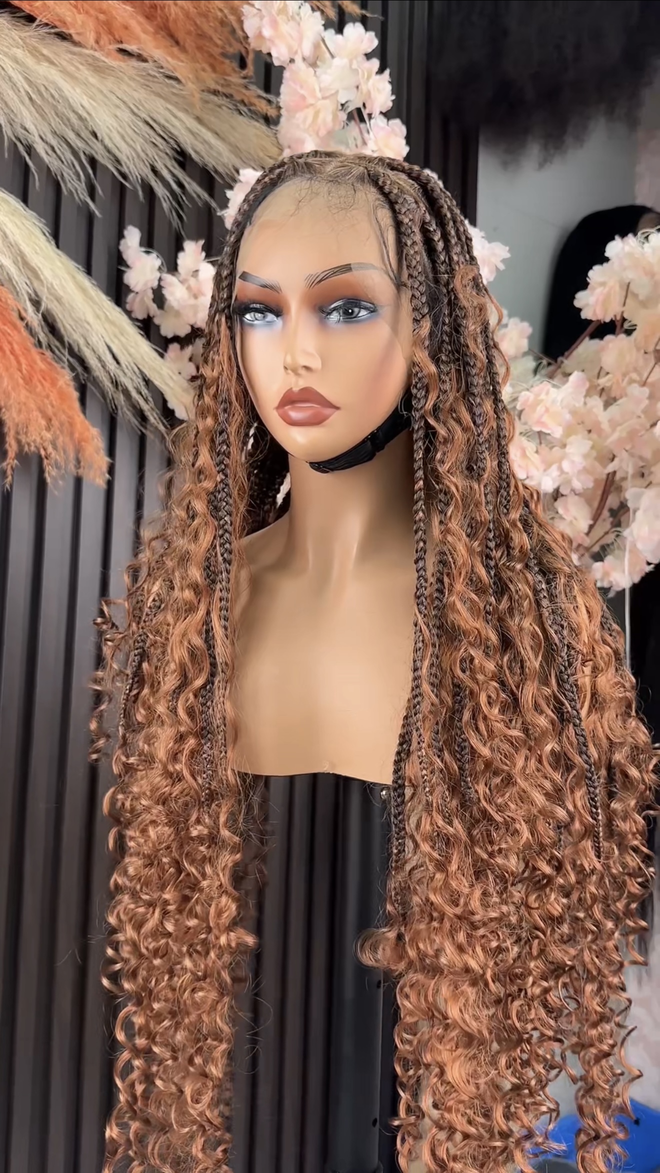 Wholesale Braid Lace 360 Full Frontal Wigs 36 INCH Color 1B & 1B/27 & 99J & #30 Synthetic