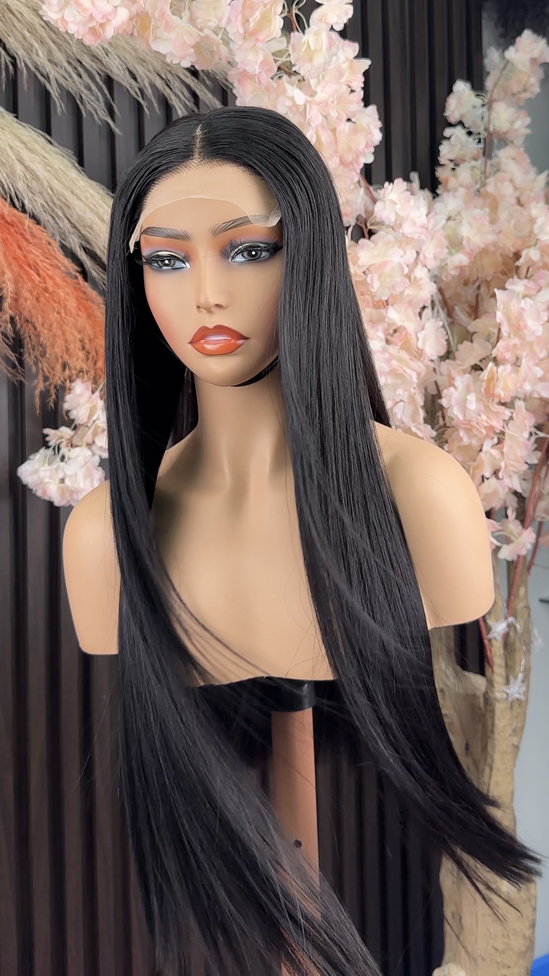 Wholesale 15A Vietnamese 5x5 & 13x4 Glueless Wig Long Glueless Bone Straight Natural Color Wig
