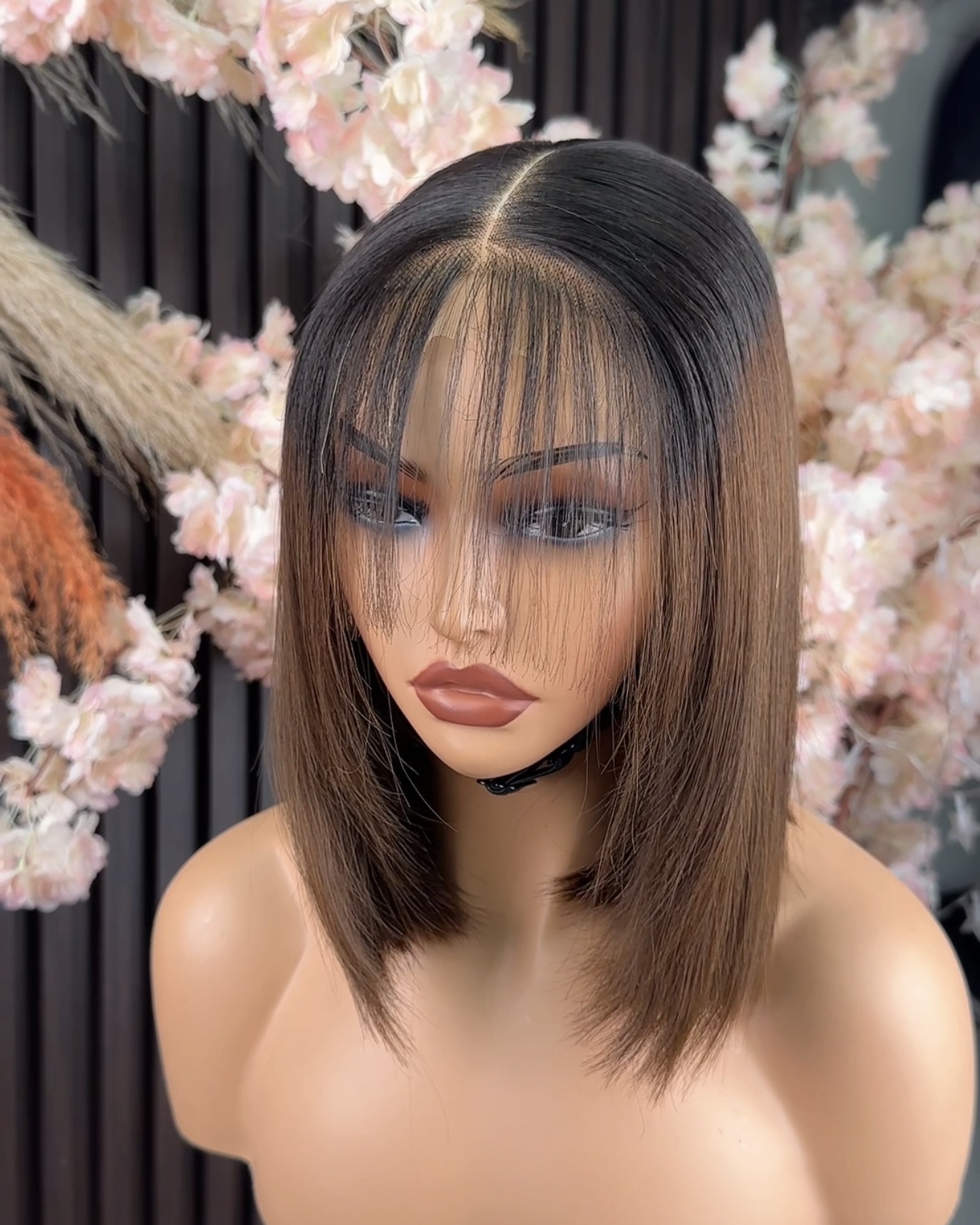 Wholesale 1b/4# 5x5 Fringe Glueless Bob Wigs Vietnamese Bob Wig Short Fringe Bob 10 INCH 