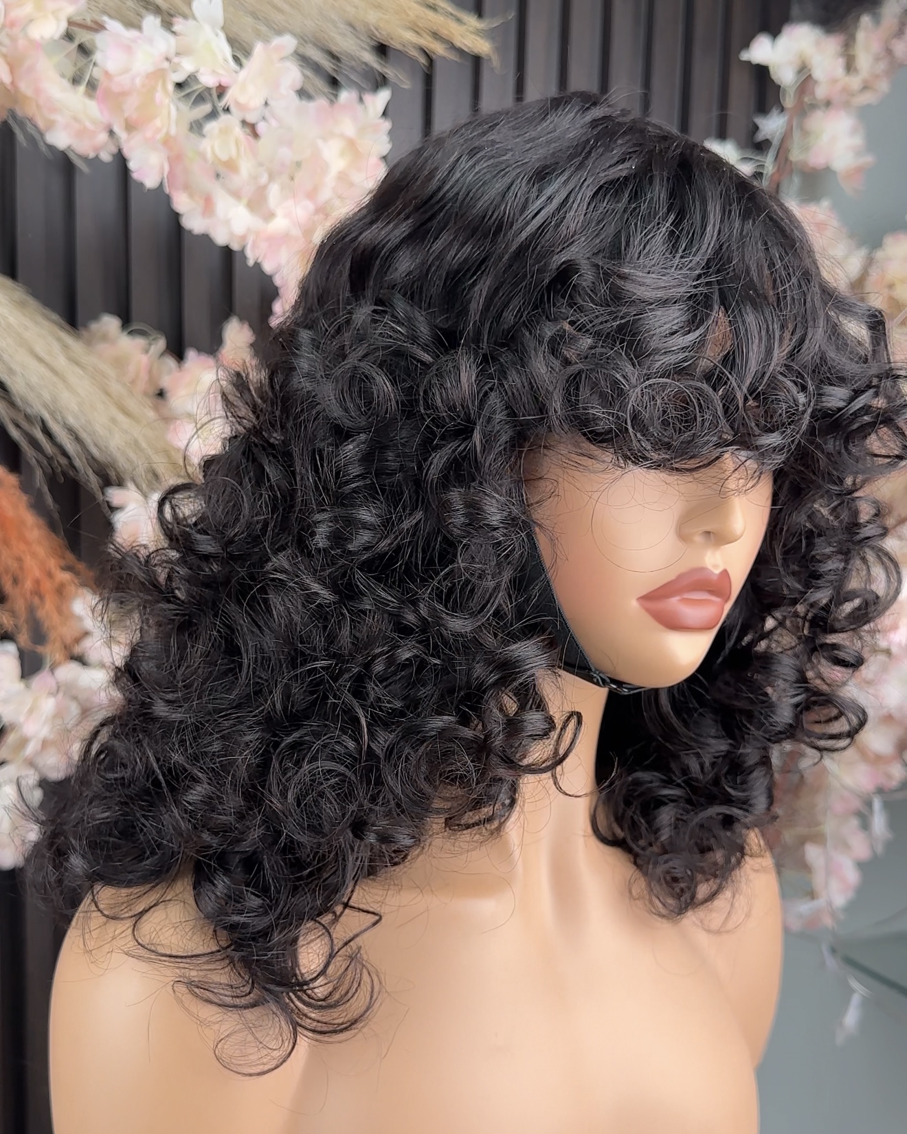 Wholesale 15A Vietnamese Bouncy 14 INCH Fringe Natural Color Wigs 