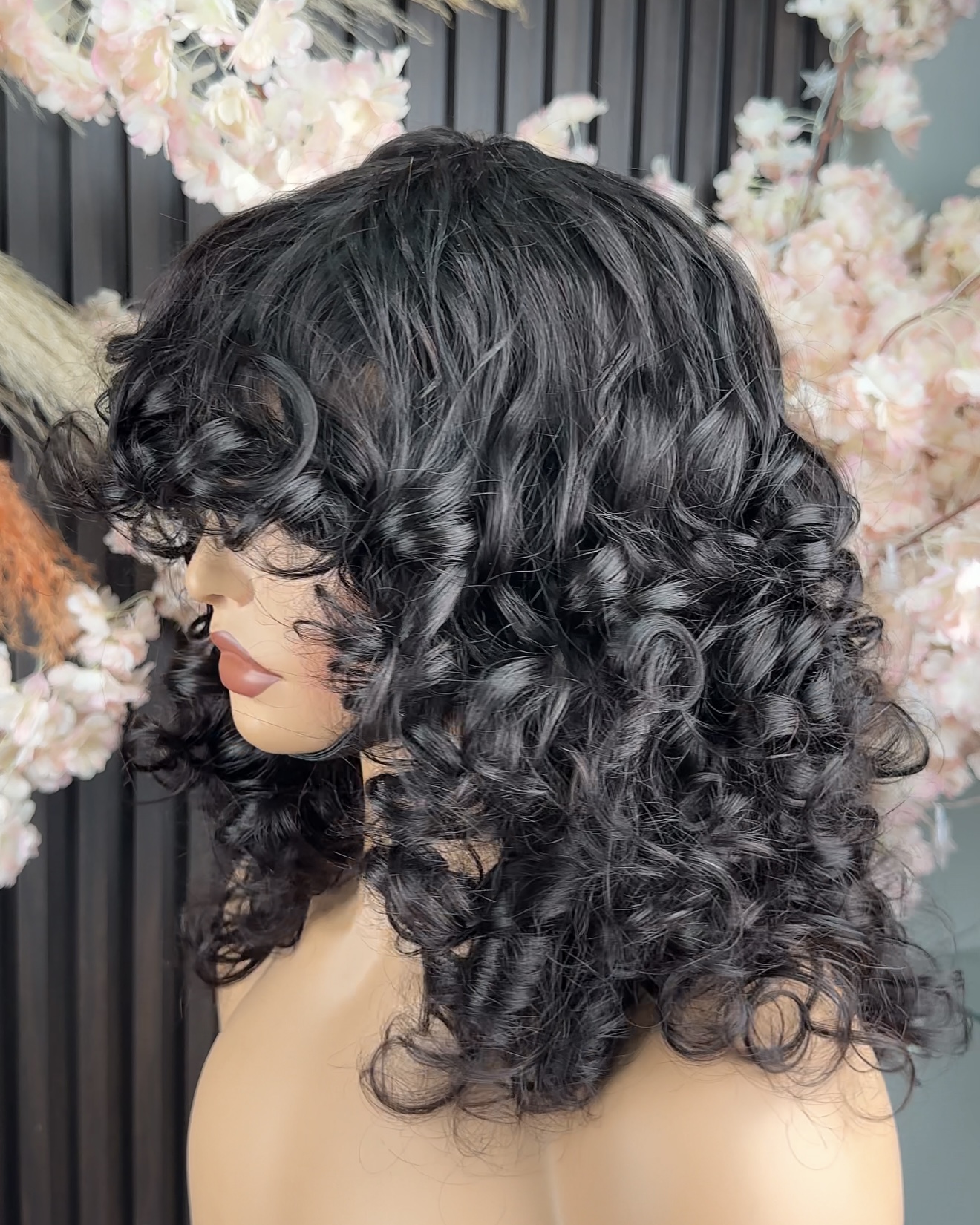 Wholesale 15A Vietnamese Bouncy 14 INCH Fringe Natural Color Wigs 