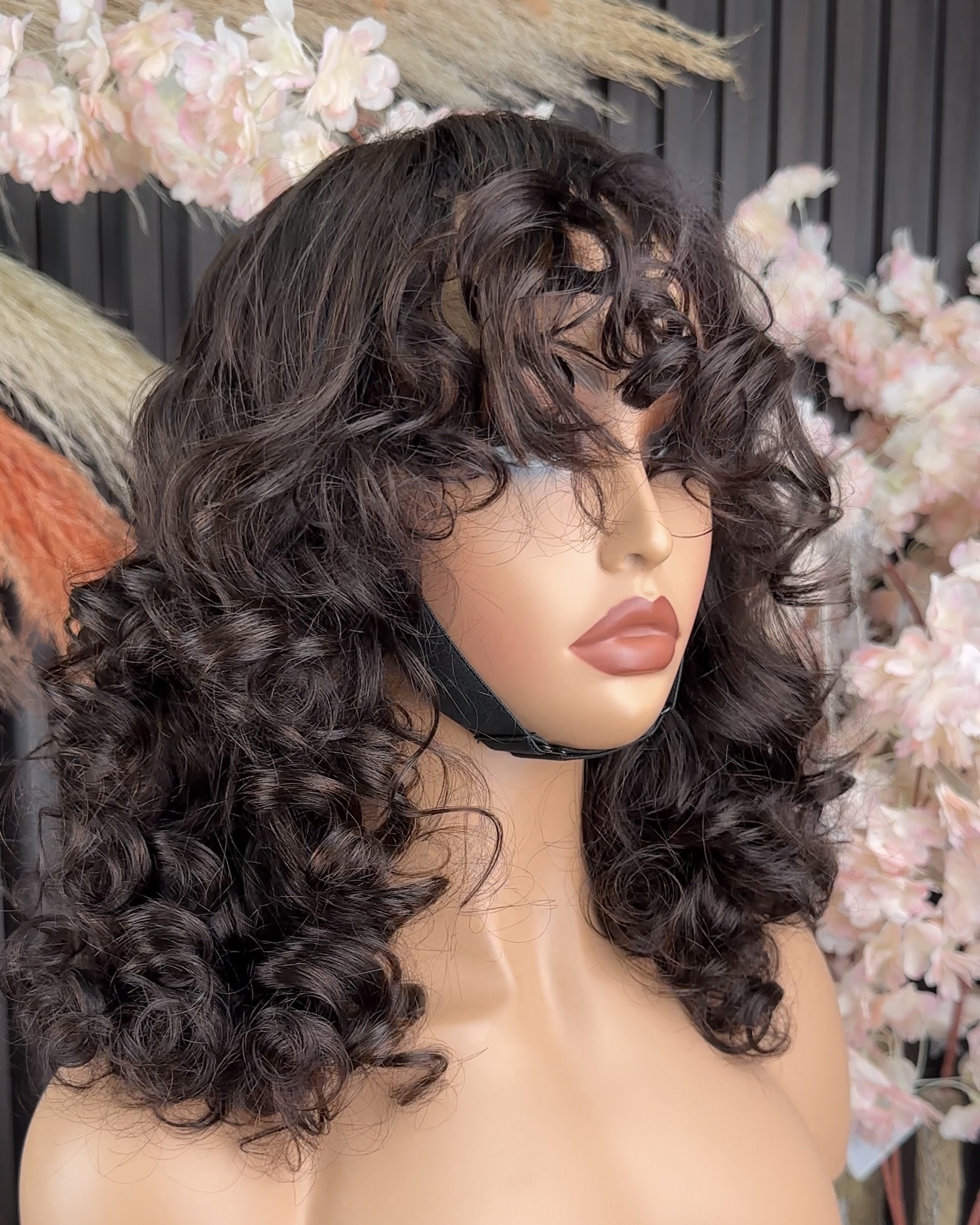 Wholesale 15A Vietnamese Bouncy 14 INCH Fringe Natural Color Wigs 