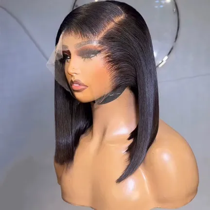 Wholesale Raw Hair Vietnamese Full Frontal Bob Wigs 12 Inch Wigs Human Hair Vietnamese Bob Hair Raw Straight Bob Wig
